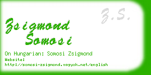 zsigmond somosi business card